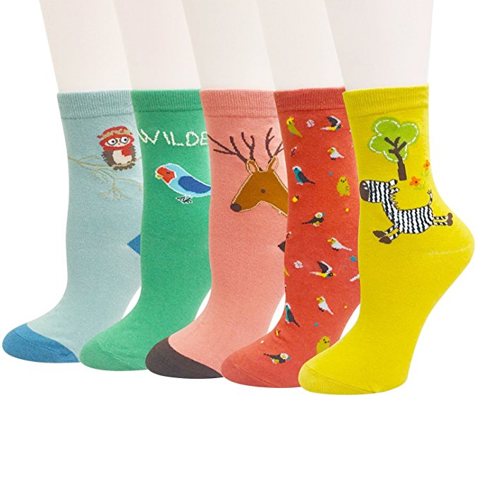 Morewin Girls Children's Cute Design Knitting Cartoon Tube Long Socks