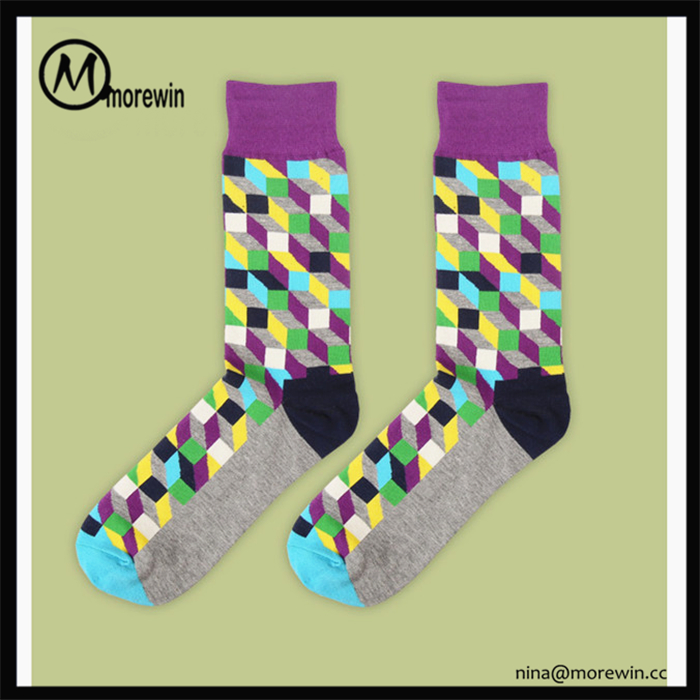 Morewin Fashion Men Muti-colour Dress Socks