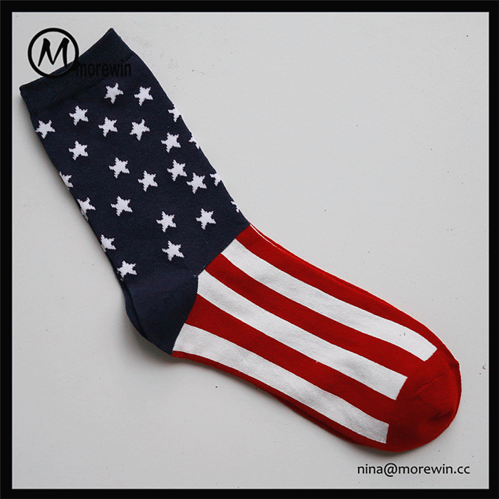 Morewin National Flag Cotton Dress Socks