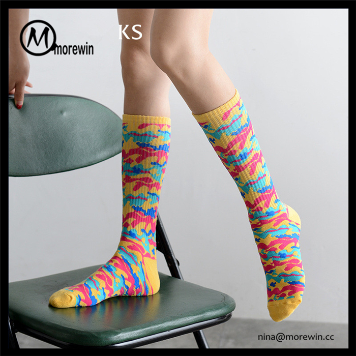 Morewin Custom Camouflage Cotton Man Sport Socks