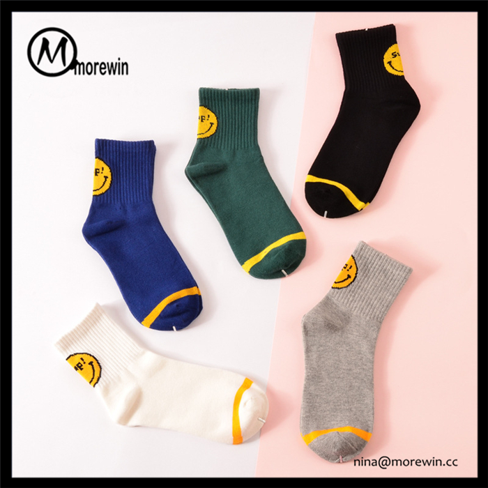 Morewin Smile In Tube Socks Pure Cotton Socks 