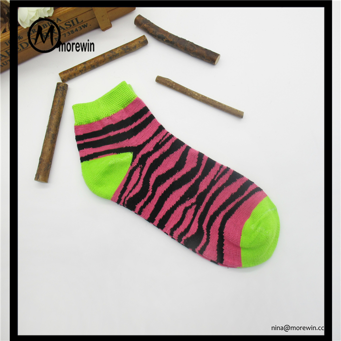 Morewin Unisex Colourful Zebra Stripes Tube Socks