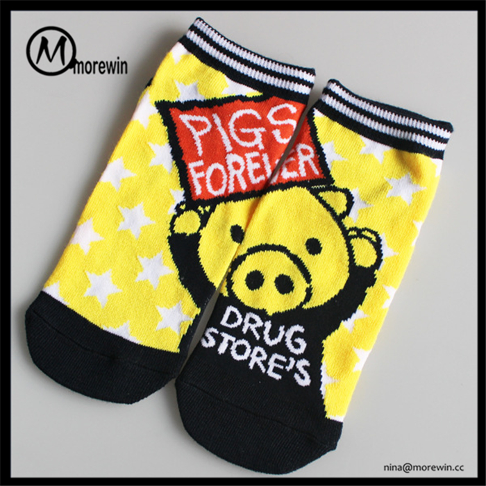 Morewin Cute Pig Cartoon Ankle Socks For Women