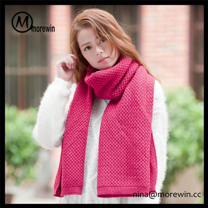  Girls Fashion Plain Color Winter Colorful Knitted Warmer Scarf