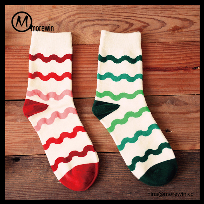 Morewin Colorful Striped Tube Dress Socks For Women And Man