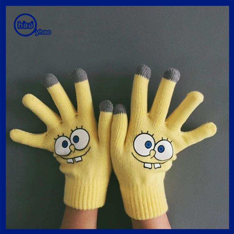 Customize Knitted Unisex Warm And Cool Winter Smart Touch Screen Gloves