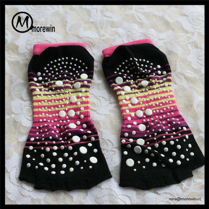 Morewin Open 5 Toe Yoga Pilates Sock With Grips