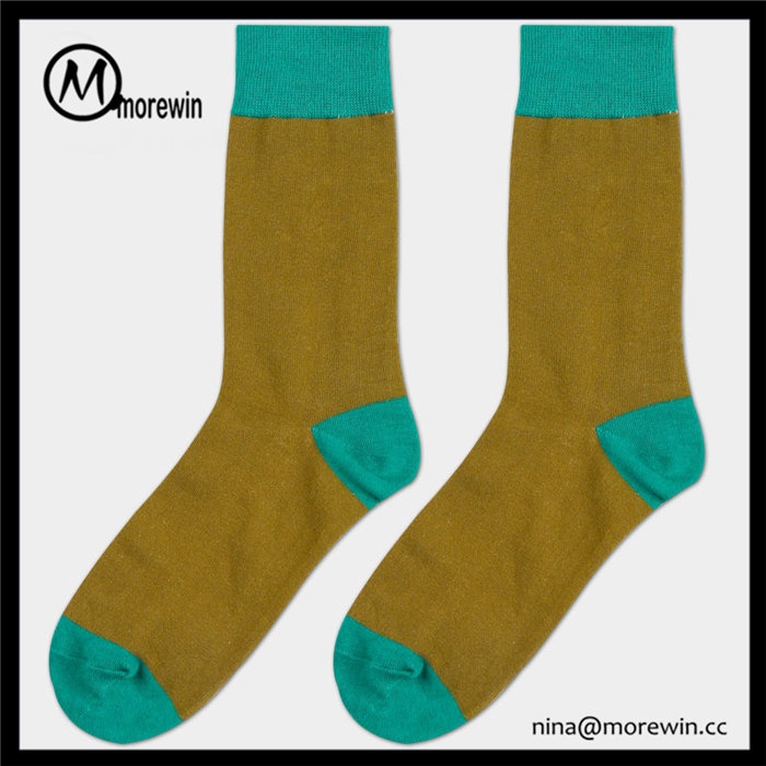 Morewin Top Quality Custom Combed Cotton Happy Men Dress Colorful Socks