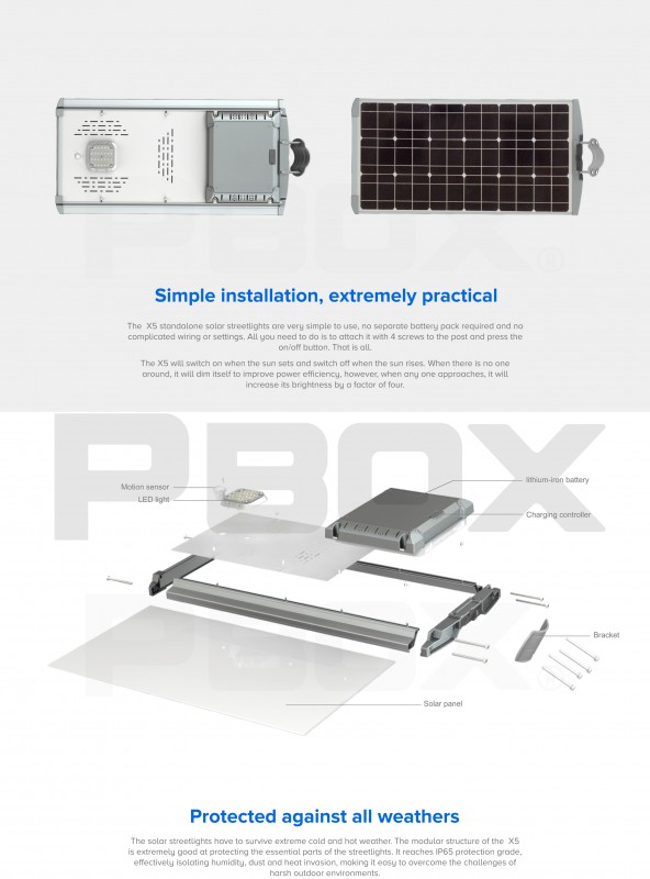 SM LED15w-35wpv 154WH All-in-one Solar Garden/street Light Aluminum Allo