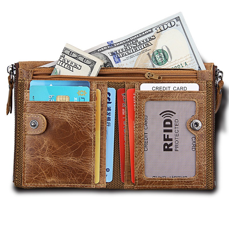 Bifold Genuine Leather Wallet (RFID Blocking)