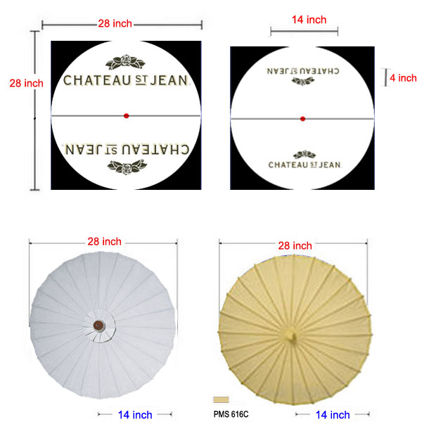 Graphics Printed Parasol, Full Coverage Parasol Print With Custom Logo