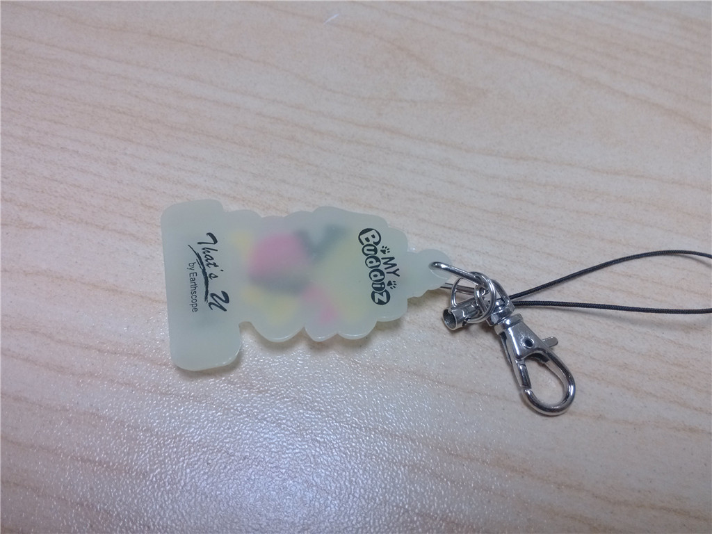 Glow in the dark PVC Charm, Glow in the Dark PVC Mobile Phone Chain