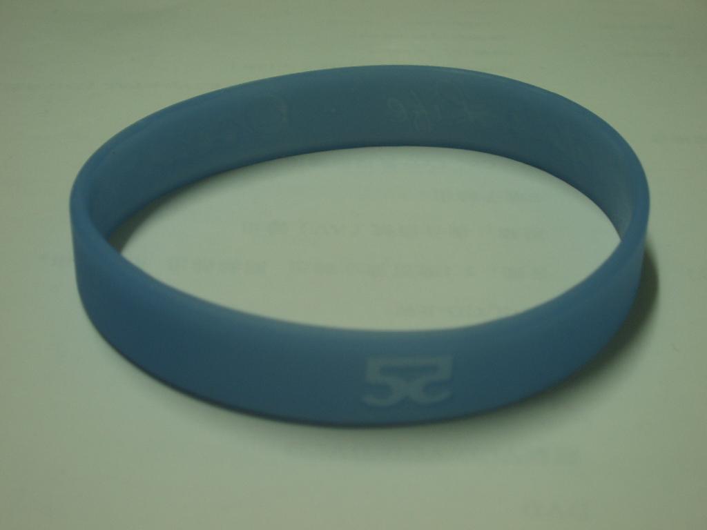 Blue Glow In The Dark Silicone Bracelet