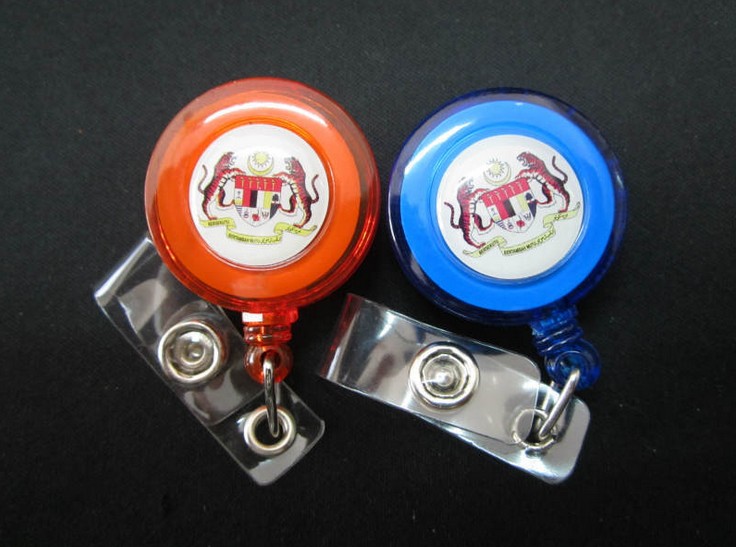 Retractable Badge Reel With Epoxy Dome Label