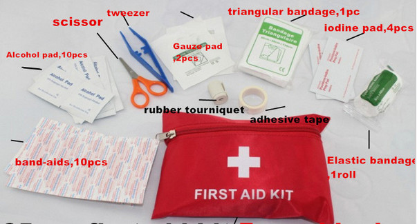 Emergency First Aid Kit Bag Red Medicine Bag Outdoor Camping 