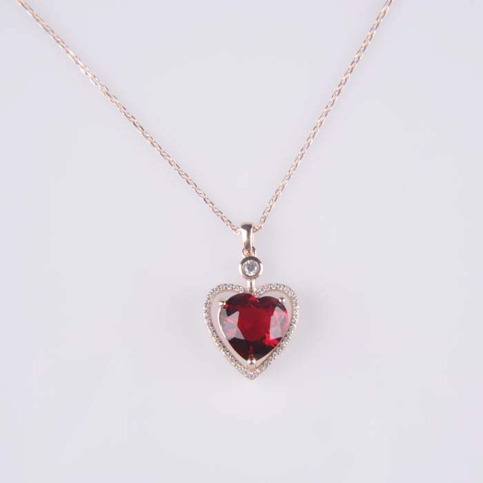 Authentic Sterling Silver Red Heart Necklace - Business Gifts