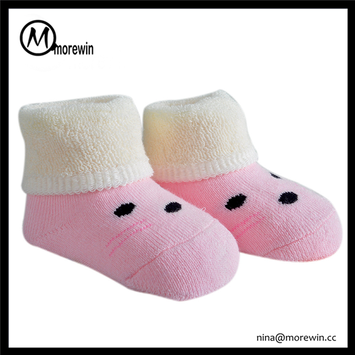 Morewin Cute Animal Flanging Baby Socks With Terry Inside