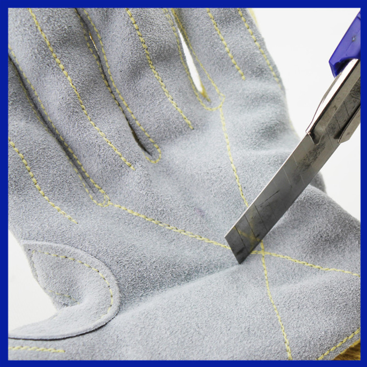 Morewin Level 5 Kevlar With Leather Cut Resistant Gloves