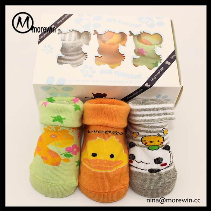 Morewin Cute Animal Flanging Baby Socks With Terry Inside