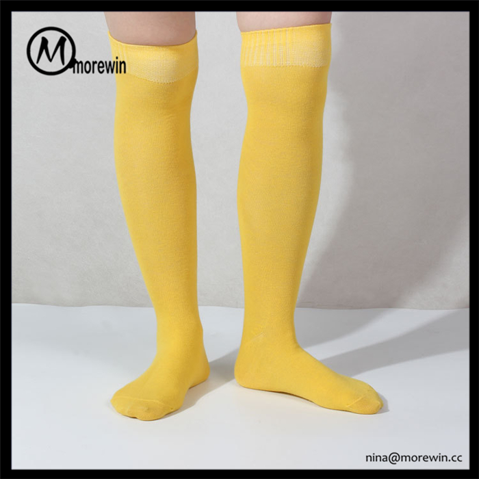 Morewin Brand Soild Color Knee High Socks For Man