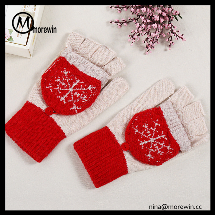 Morewin Brand Women's Winter Flip Top Gloves