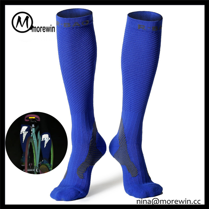 Morewin Brand Fluorescence Color Night Running Compression Socks