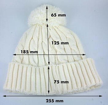 Yhao Acrylic Knitted Women Beanie Hat With Pom Pom 