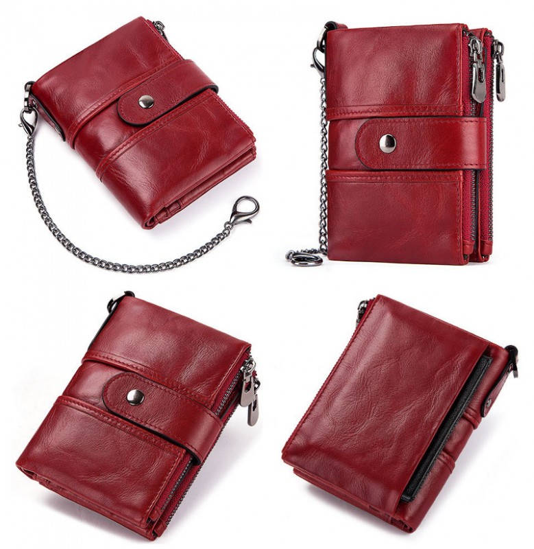 RFID Blocking Top Cowhide Leather Wallet For Men