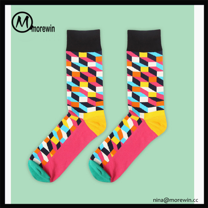 Morewin Fashion Men Muti-colour Dress Socks