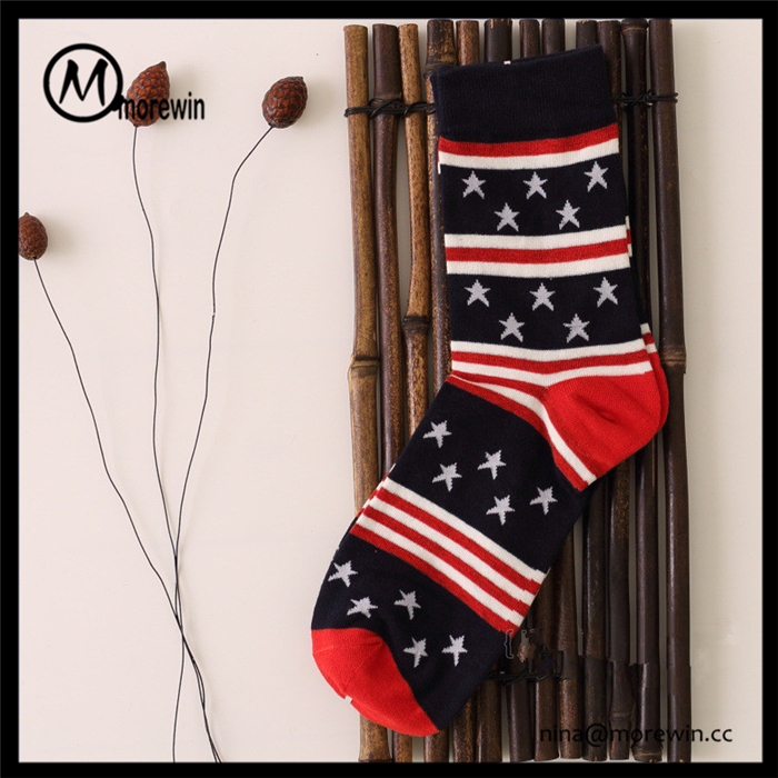 Morewin New Design Combed Cotton Happy Socks