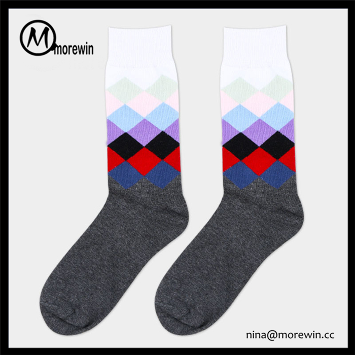 Morewin 100% Organic Cotton Men Colorful Socks Factory Manufacturers