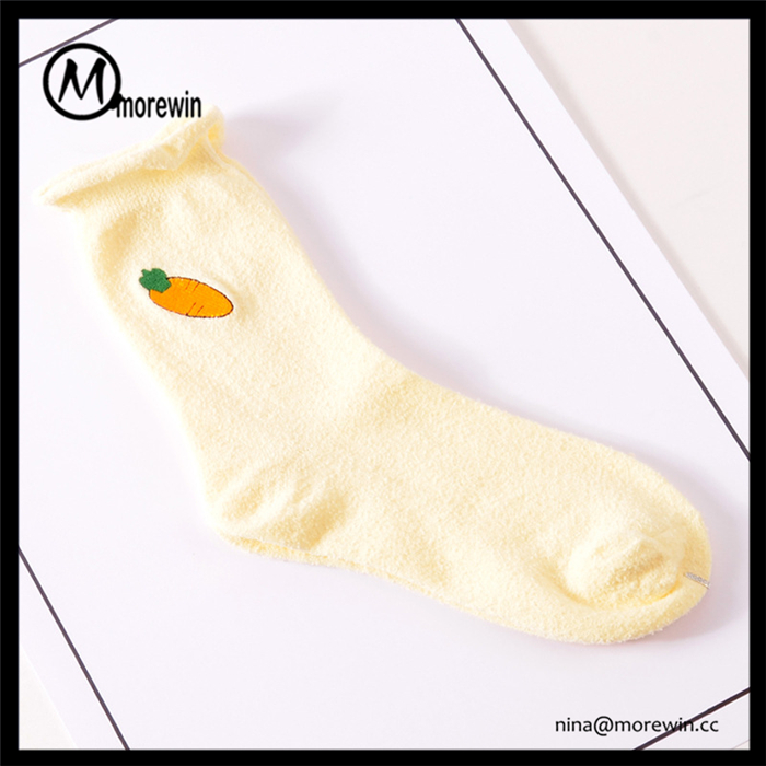 Morewin Candy Color Cartoon Fruit Tube Women Socks For Girls