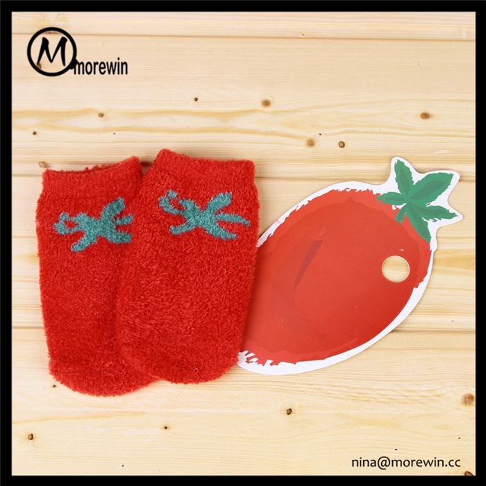 Morewin Brand Microfiber Fruit Pattern Fuzzy Ankle Socks For Kids