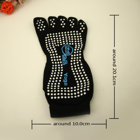 Yhao Custom Polyester Anti Slip 5 Toe Yoga Socks