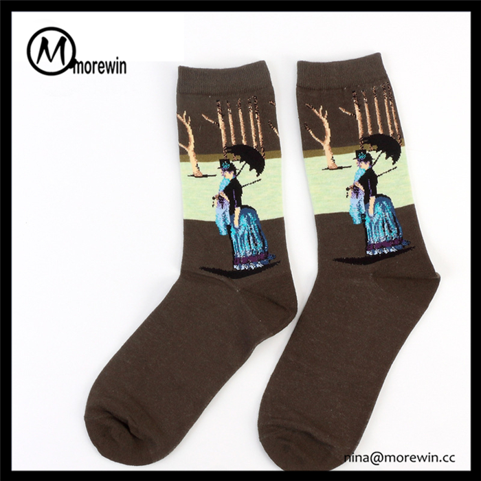 Morewin Famous Painting Masterpiece Artwork Crew Socks