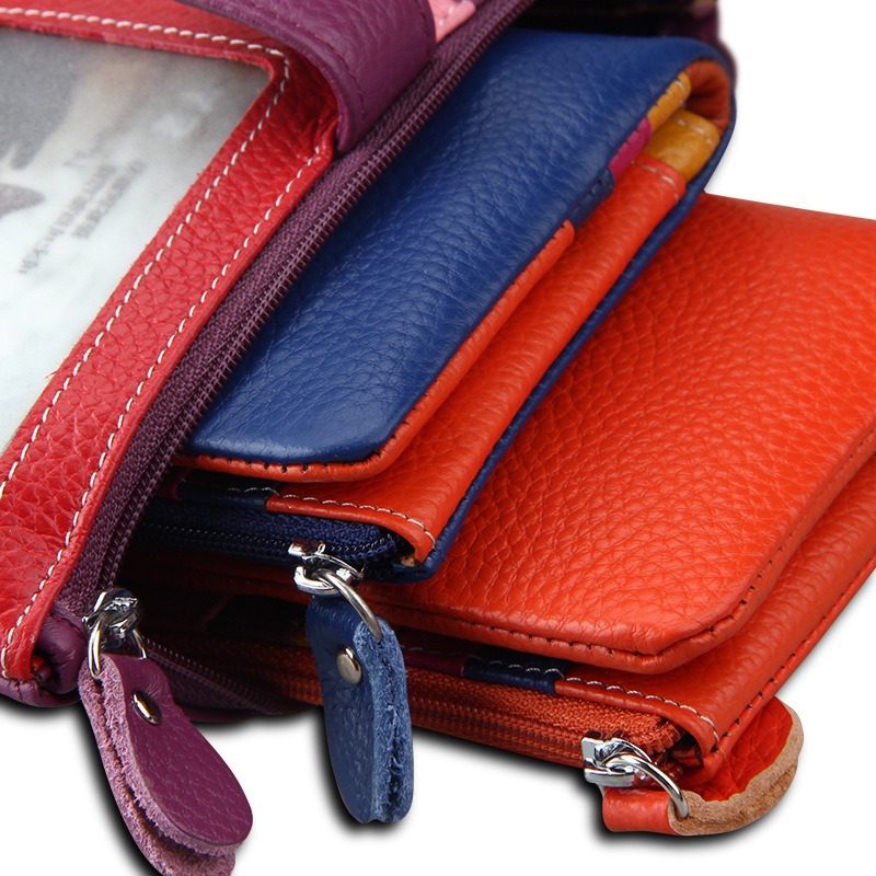 Colorful RFID Leather Wallet For Women