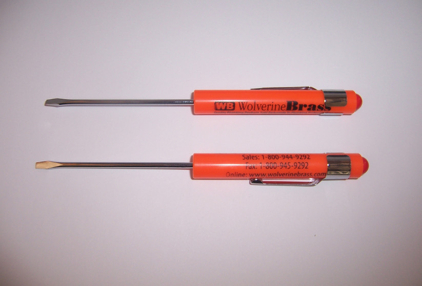 Personalized Mini Slot Screwdrivers, Pantone Match Barrel