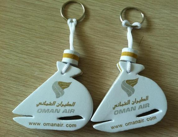 Oman airline's promotional key chains