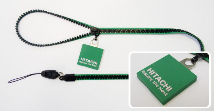 Zipper Lanyard With A Custom PVC Logo Pull