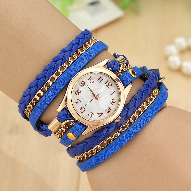 Women's Leather Wrap Around Watch