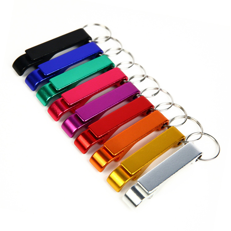 Aluminum Bottle Opener With Keychain