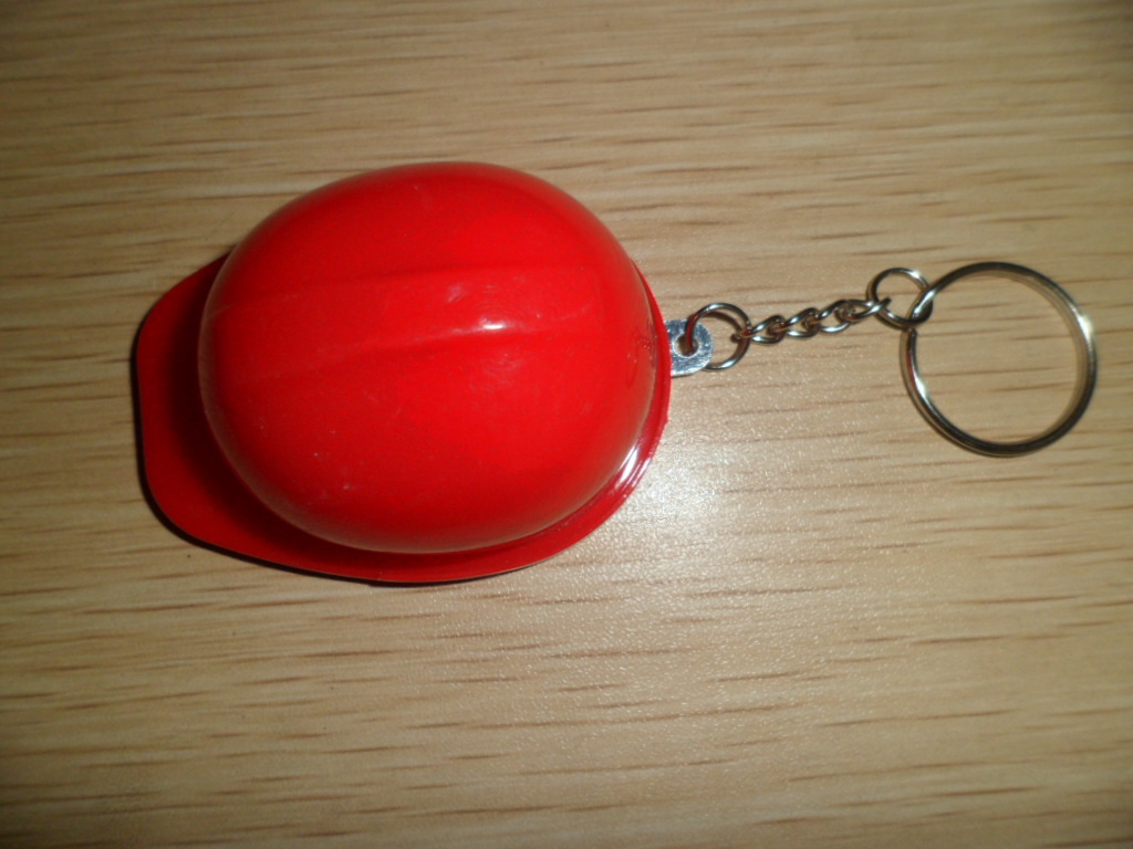 Plastic Helmet Key Chain 1 3/8 X 1 1/2 X 7/8 - Promotional Gifts