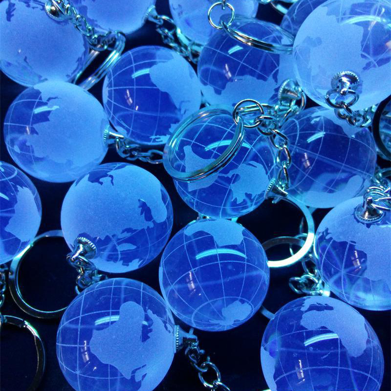 Crystal Globe Keychain