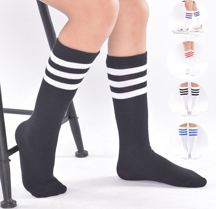 Yhao Brand 3 Stripes Football Sport Tube Socks