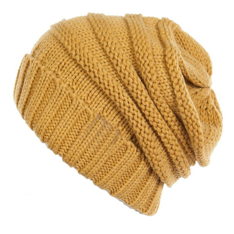 Yhao Trendy Warm Chunky Soft Stretch Cable Knit Slouchy Beanie Skully HA