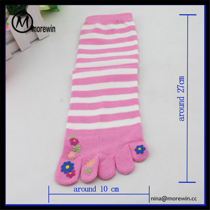 Morewin Brand Striped Five Toe Socks For Women