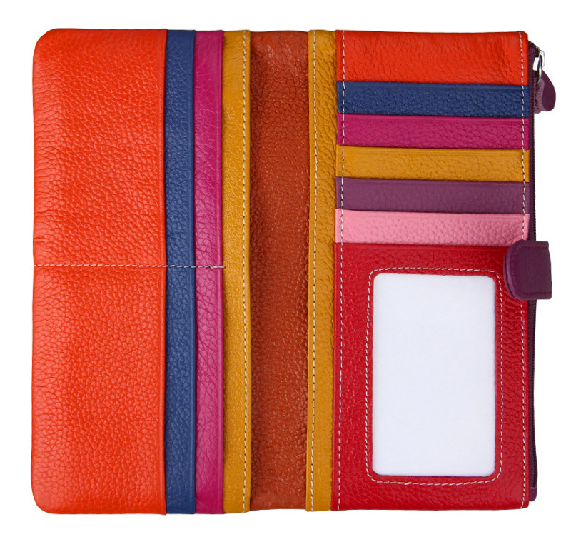 Colorful RFID Leather Wallet For Women