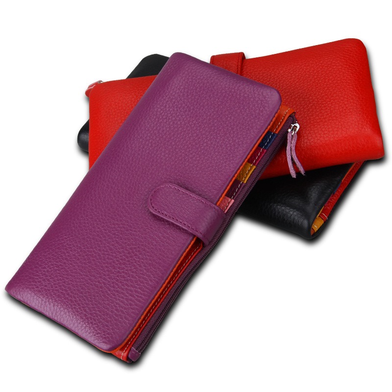 Colorful RFID Leather Wallet For Women