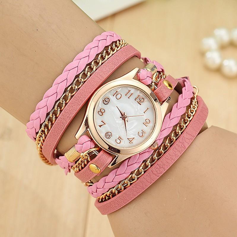 Women's Leather Wrap Around Watch