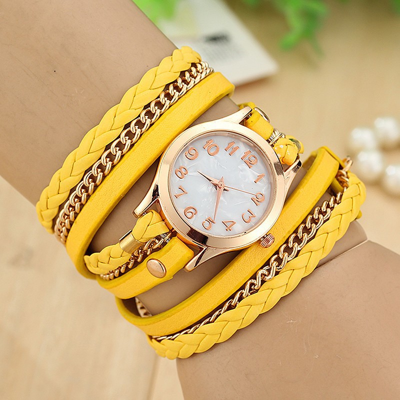 Women's Leather Wrap Around Watch